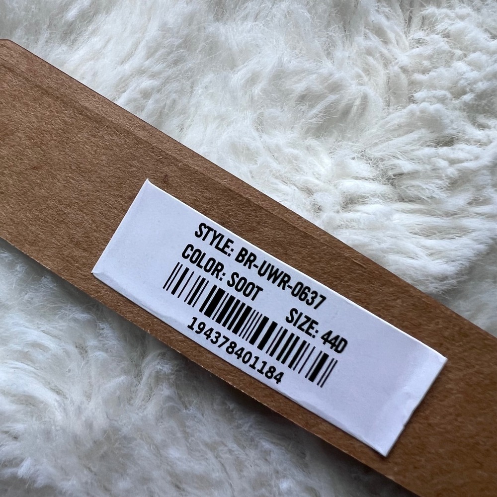 SKIMS Cotton Jersey Unlined Underwire Bra Soot Black Size 44D BR-UWR-0637 NEW - Picture 7 of 11